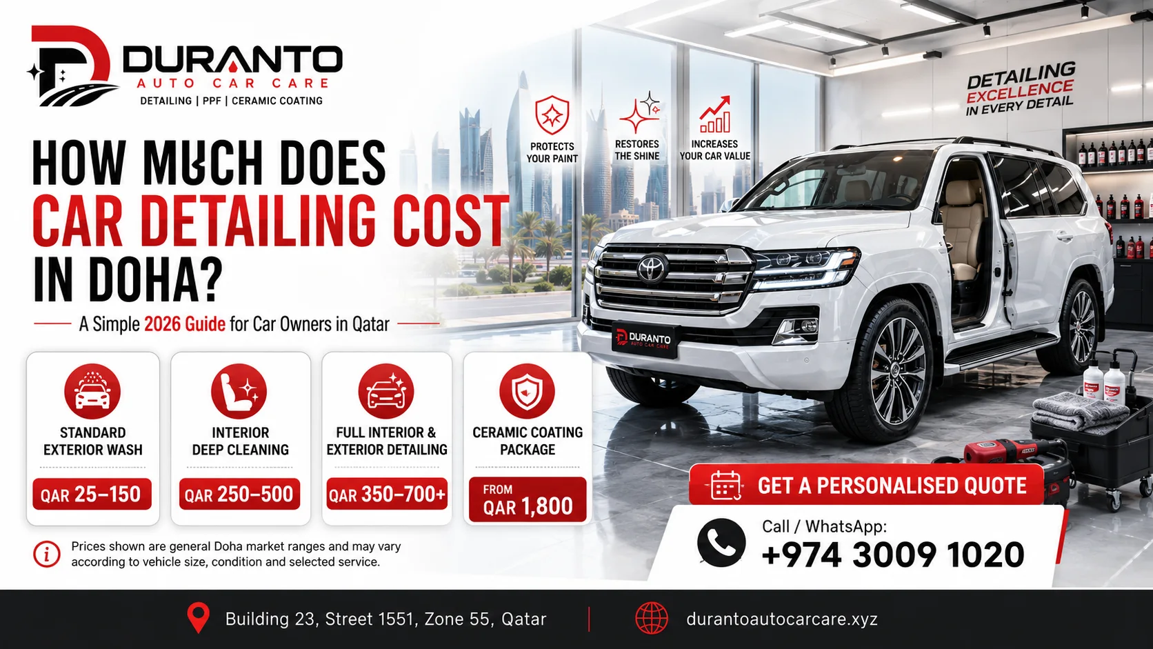 How Much Does Car Detailing Cost in Doha, Qatar How Much Does Car Detailing Cost in Doha, Qatar